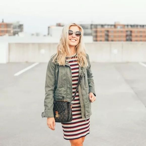 Madewell Olive Green Passage Jacket safari Utility Full-Zip Drawstring Womens XS - Picture 2 of 7